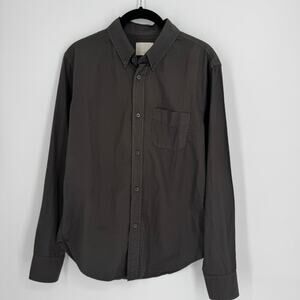 BAND OF OUTSIDERS Shirt Mens Small Cotton Button Down Long Sleeve Gray USA